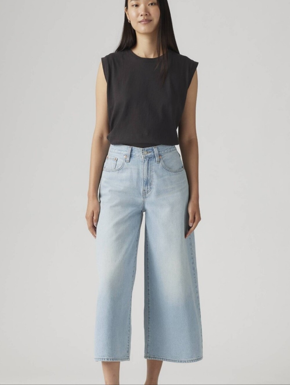Levi's Women's XL Culotte Wide-Leg Baggy Straight-Leg Jeans, Size 24